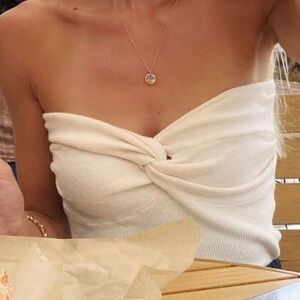 Knit Strapless Twist Top